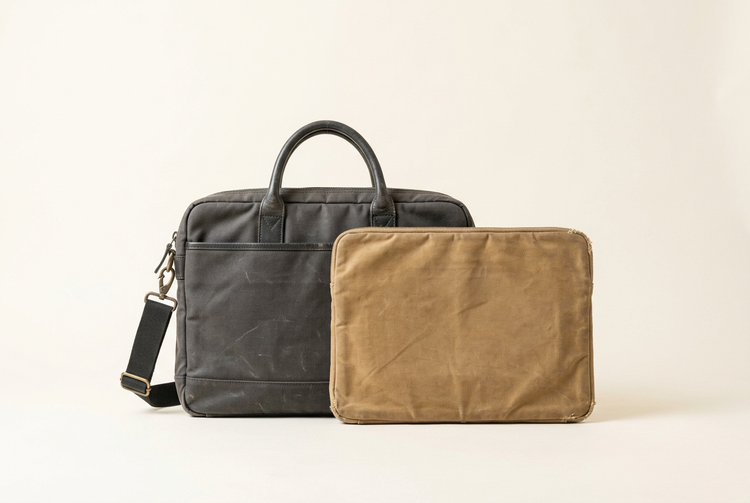 Laptop bags on a neutral studio background