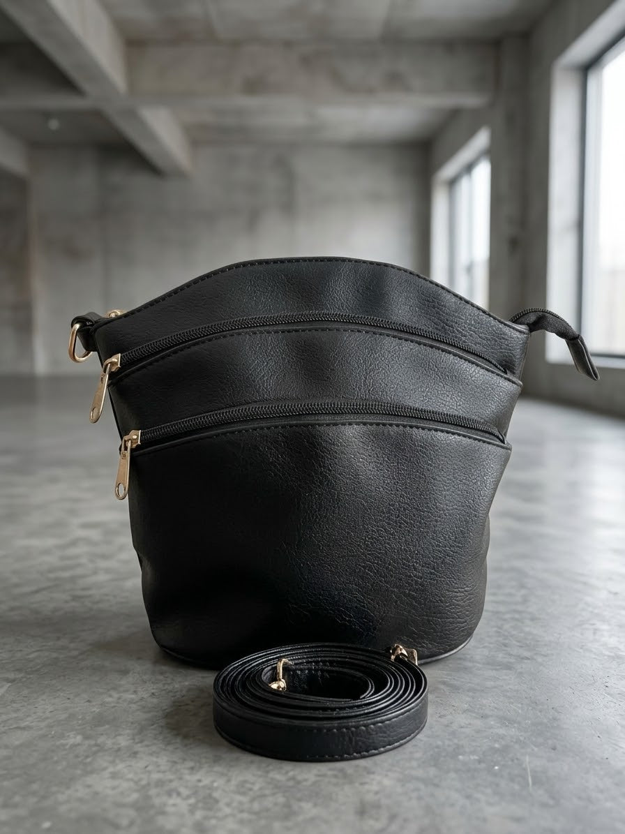 Black Leather hand bag 2