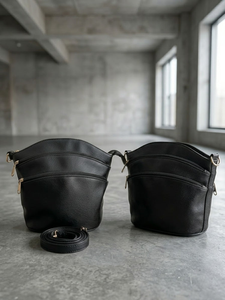 Black Leather hand bag 2