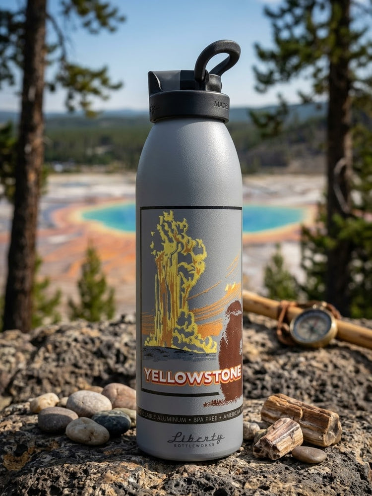 Gray water bottle