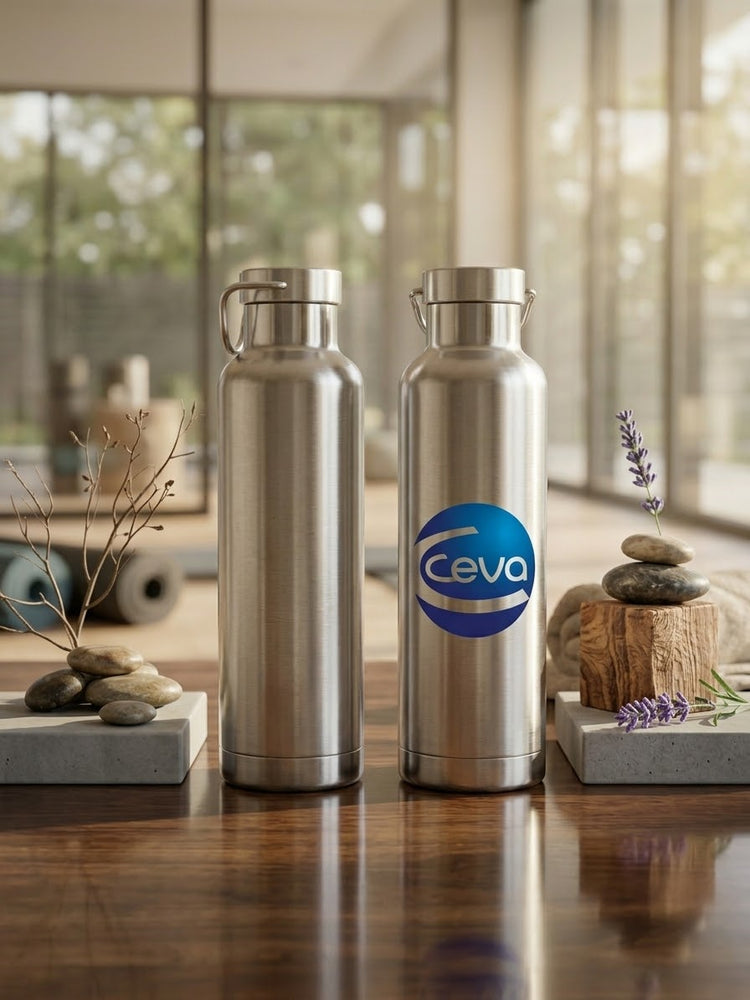 Silver water bottle