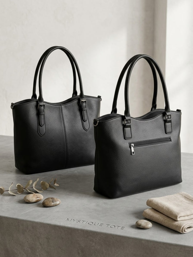 Black leather handbag 3