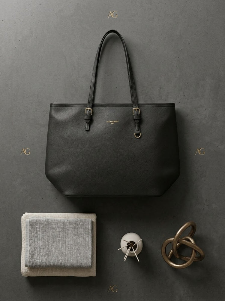 Black leather handbag 4