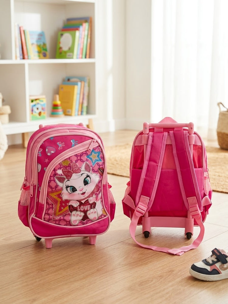 Pink girls school bag