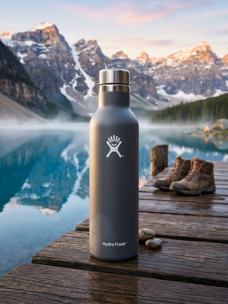 smoke gray water bottle