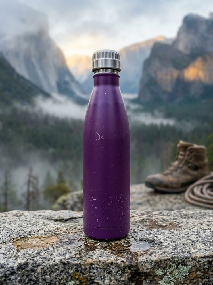 Purple steel water bottle 2